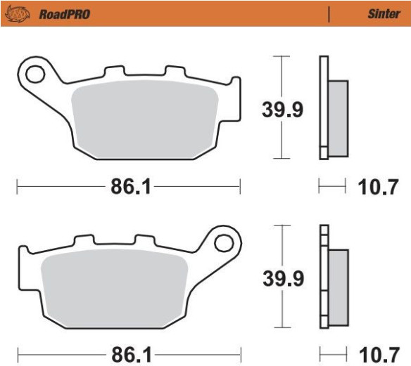 Placute Frana Roadpro Sinder Rear 402202