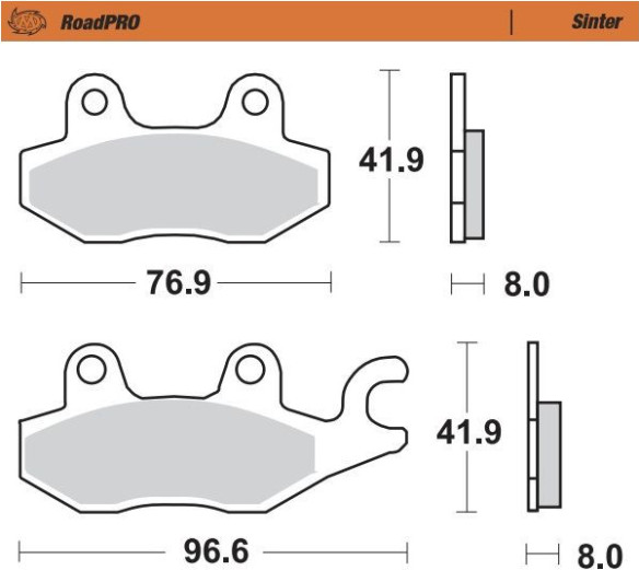 Placute Frana Roadpro Sinder Rear 402902
