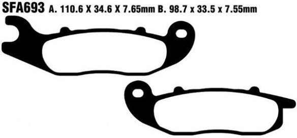 Placute Frana Carbon Scooter SFAC693