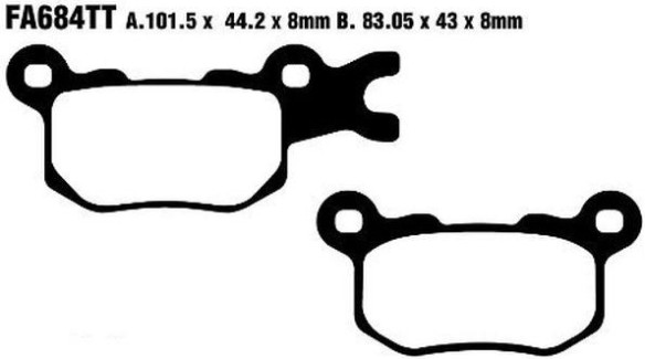Placute Frana Carbon Tt Dirt FA684TT