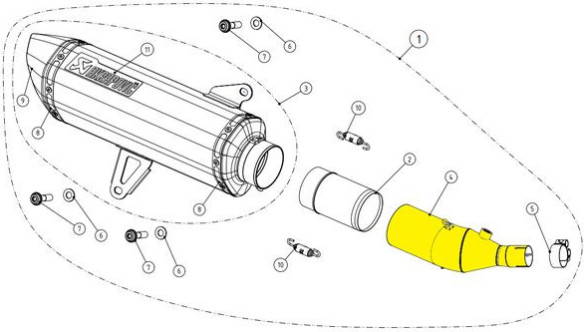 Link Pipe SS XMAX300 L-Y3SO3