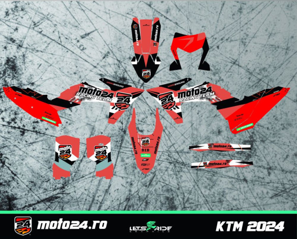 Kit Stickere Moto24 Racing 2024 TBI KTM EXC