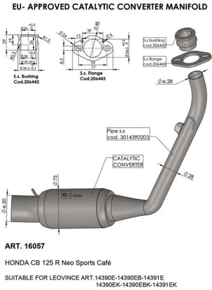 Galerie Evacuare Manifold Honda 16057