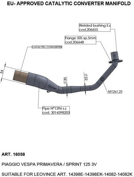 Galerie Evacuare Manifold Vespa 16058