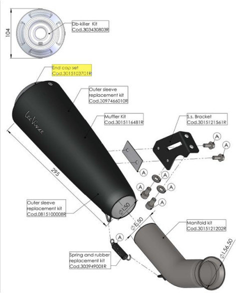 Accesorii Evacuare CAP SET GPONE 3015103701R