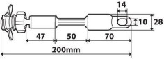 Prindere Oglinda Opti Arm Black