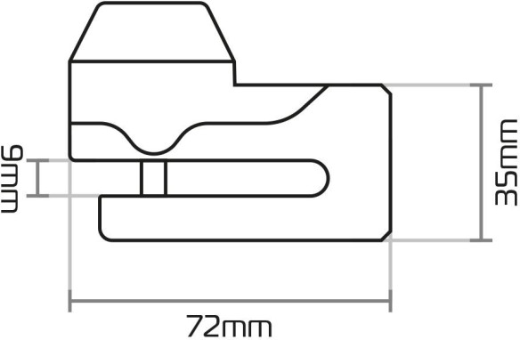 Antifurt Moto Prindere pe Disc Mini T Black