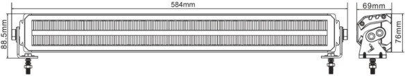 Bara LED Omologata UE One-Row Osram 22" 108W 810-5522-EU
