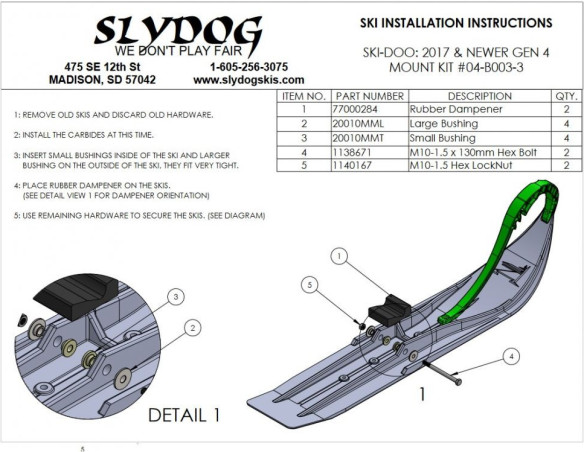 Kit Montaj Ski Ski-Doo 2017 04-B003-3