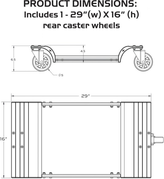 Platforma Cu Roti Trax Wheels 2.0 Spate