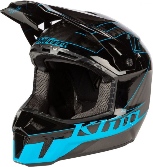 Casca Snowmobil F3 Carbon Helmet ECE Draft Vivid Blue