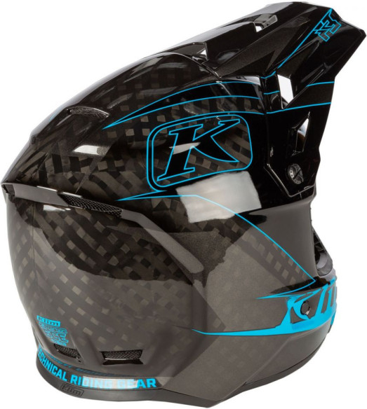 Casca Snowmobil F3 Carbon Helmet ECE Draft Vivid Blue
