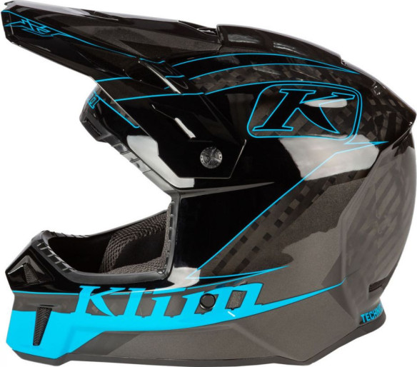 Casca Snowmobil F3 Carbon Helmet ECE Draft Vivid Blue