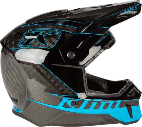 Casca Snowmobil F3 Carbon Helmet ECE Draft Vivid Blue