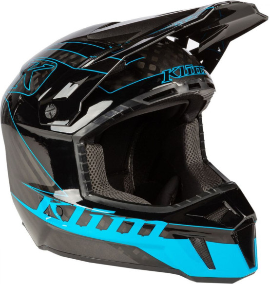 Casca Snowmobil F3 Carbon Helmet ECE Draft Vivid Blue