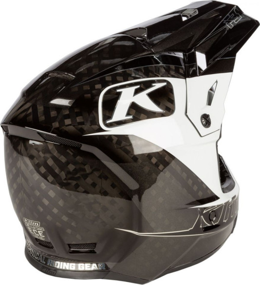 Casca Snowmobil F3 Carbon Helmet ECE Draft White