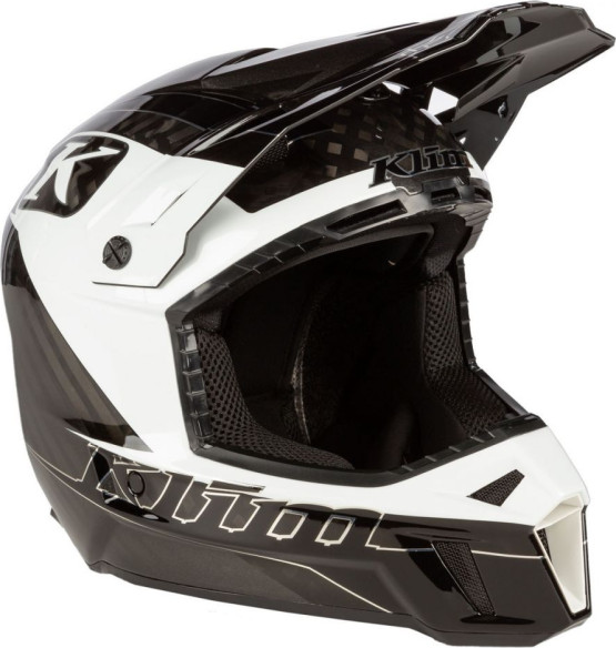 Casca Snowmobil F3 Carbon Helmet ECE Draft White