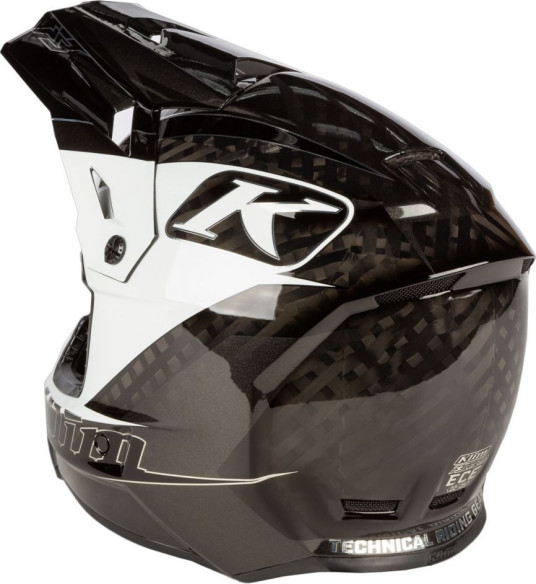Casca Snowmobil F3 Carbon Helmet ECE Draft White