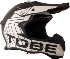 Casca Snowmobil Terminator Stripe Black/White