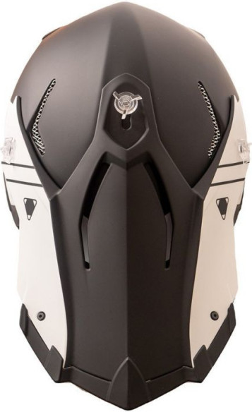 Casca Snowmobil Terminator Stripe Black/White