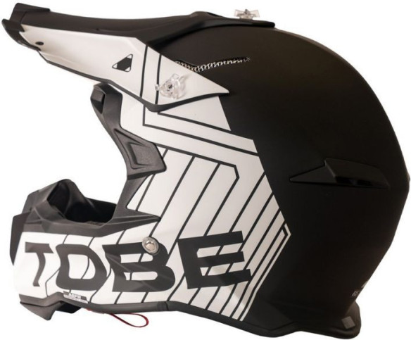 Casca Snowmobil Terminator Stripe Black/White