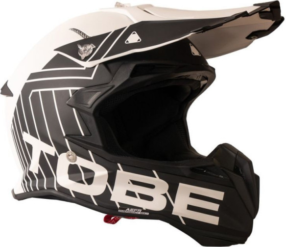Casca Snowmobil Terminator Stripe White/Black