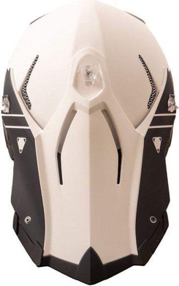 Casca Snowmobil Terminator Stripe White/Black
