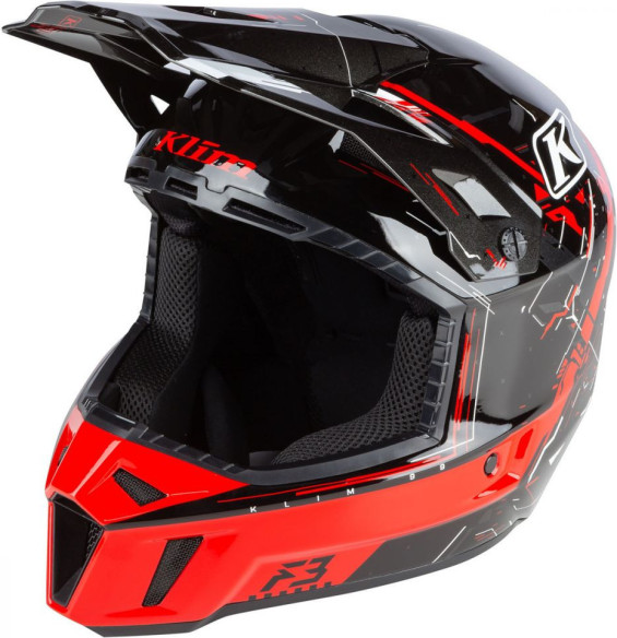 Casca Snowmobil F3 ECE Recoil High Risk Red