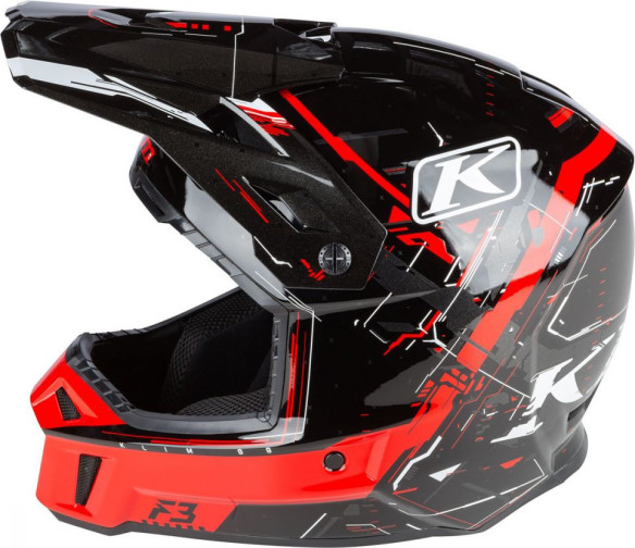 Casca Snowmobil F3 ECE Recoil High Risk Red