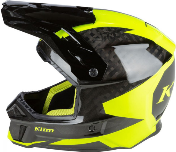 Casca Klim Snowmobil F3 Carbon ECE Ripper Hi-Vis
