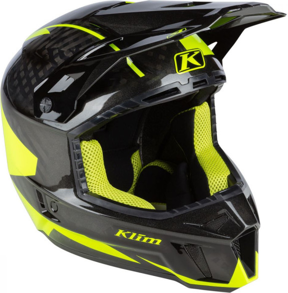 Casca Klim Snowmobil F3 Carbon ECE Ripper Hi-Vis