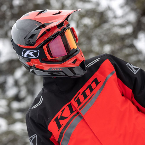 Casca Snowmobil F3 Carbon ECE Ripper High Risk Red