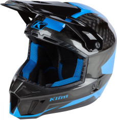 Casca Snowmobil F3 Carbon ECE Ripper Electric Blue Lemonade