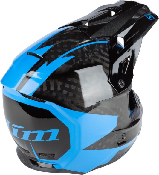 Casca Snowmobil F3 Carbon ECE Ripper Electric Blue Lemonade