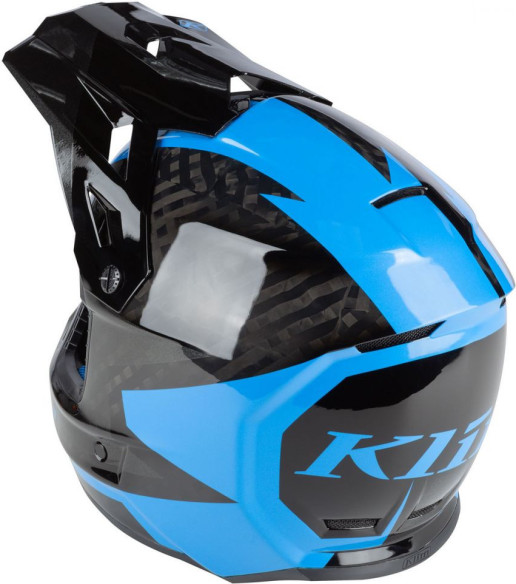 Casca Snowmobil F3 Carbon ECE Ripper Electric Blue Lemonade