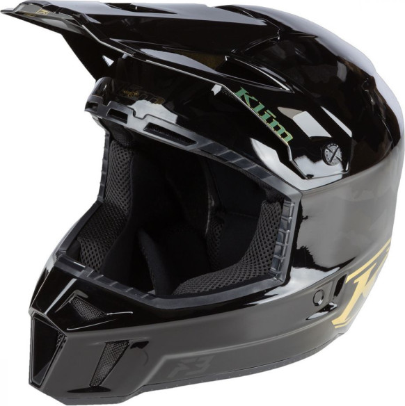 Casca Snowmobil F3 Carbon ECE Assault Camo Gold