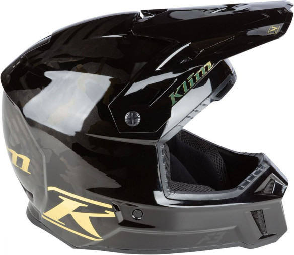 Casca Snowmobil F3 Carbon ECE Assault Camo Gold