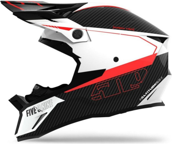 Casca Snowmobil Altitude 2.0 Pro Carbon Fiber ECE Racing Red Matt 2022