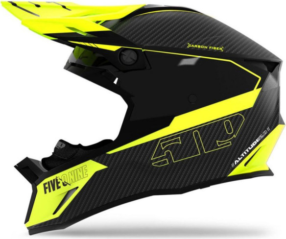 Casca Snowmobil Altitude 2.0 Carbon Fiber 3K ECE Hi Flow Acid Green Matt
