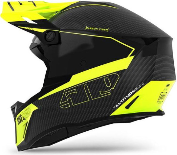 Casca Snowmobil Altitude 2.0 Carbon Fiber 3K ECE Hi Flow Acid Green Matt