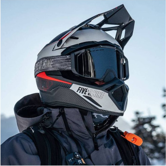 Casca Snowmobil Altitude 2.0 Carbon Fiber 3K ECE Hi Flow Racing Red Matt