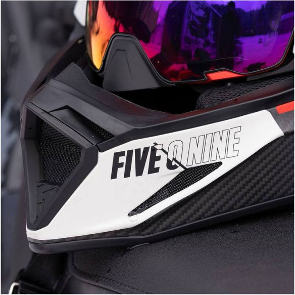 Casca Snowmobil Altitude 2.0 Carbon Fiber 3K ECE Hi Flow Racing Red Matt