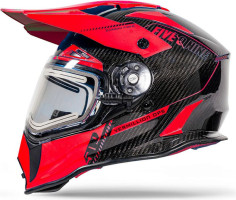 Casca Snowmobil Delta R3L Carbon Fiber Ignite ECE Vermillion Ops