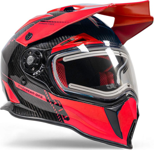 Casca Snowmobil Delta R3L Carbon Fiber Ignite ECE Vermillion Ops