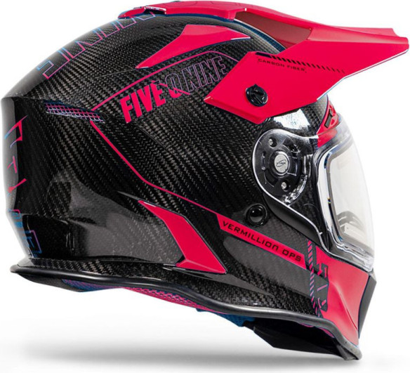 Casca Snowmobil Delta R3L Carbon Fiber Ignite ECE Vermillion Ops