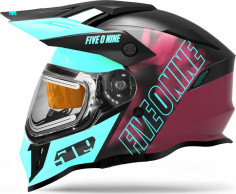 Casca Snowmobil Delta R3L Ignite ECE Teal Maroon Galaxy
