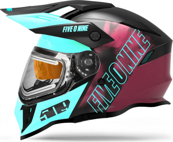 Casca Snowmobil Delta R3L Ignite ECE Teal Maroon Galaxy