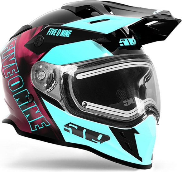 Casca Snowmobil Delta R3L Ignite ECE Teal Maroon Galaxy