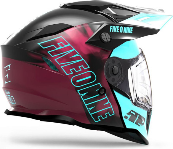Casca Snowmobil Delta R3L Ignite ECE Teal Maroon Galaxy