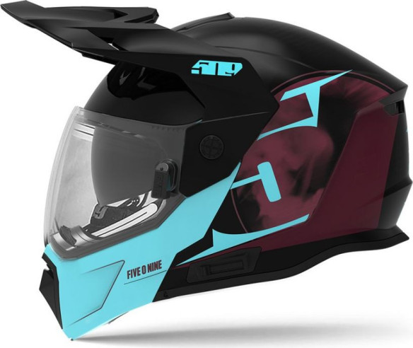 Casca Snowmobil Delta R4 Ignite Teal Maroon Gloss